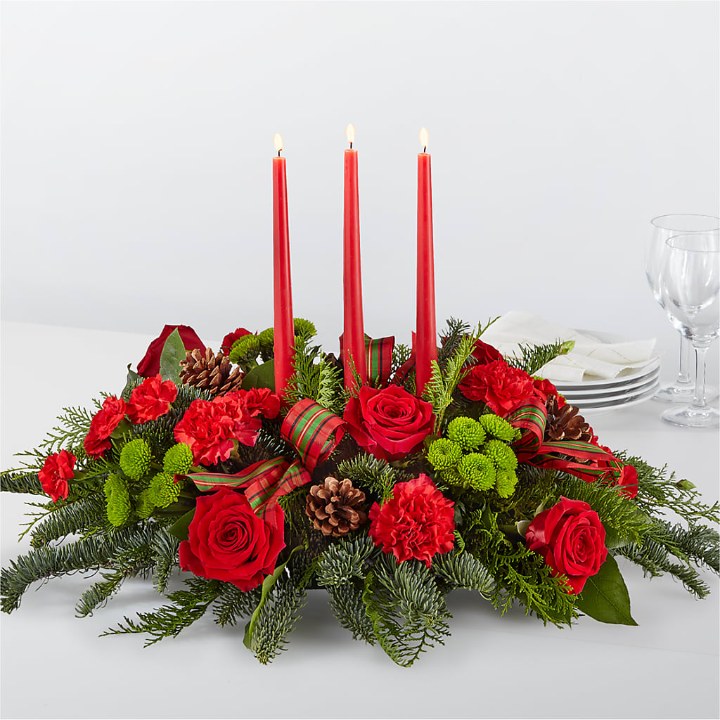 By the Candlelight Centerpiece – North Shore Florist, North Vancouver BC
