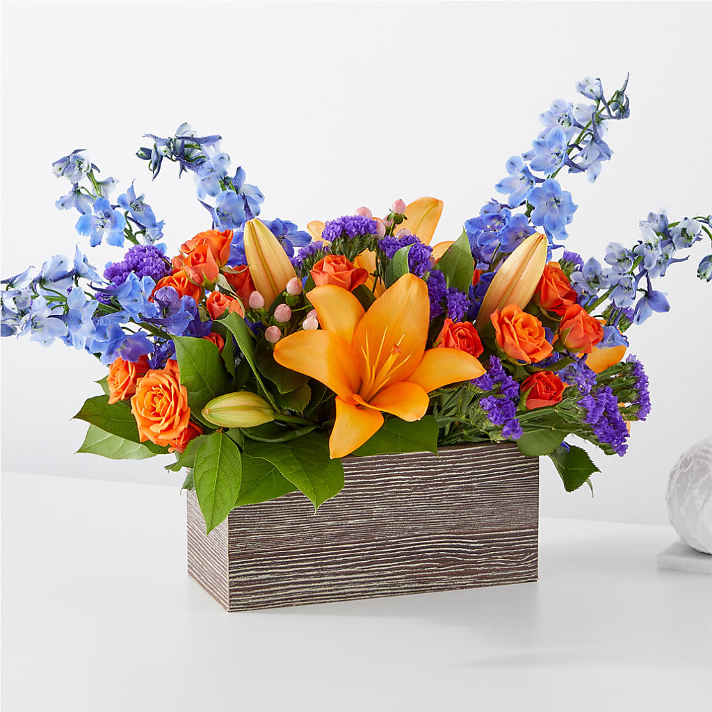 Radiant Citrus Box Bouquet – North Shore Florist, North Vancouver BC