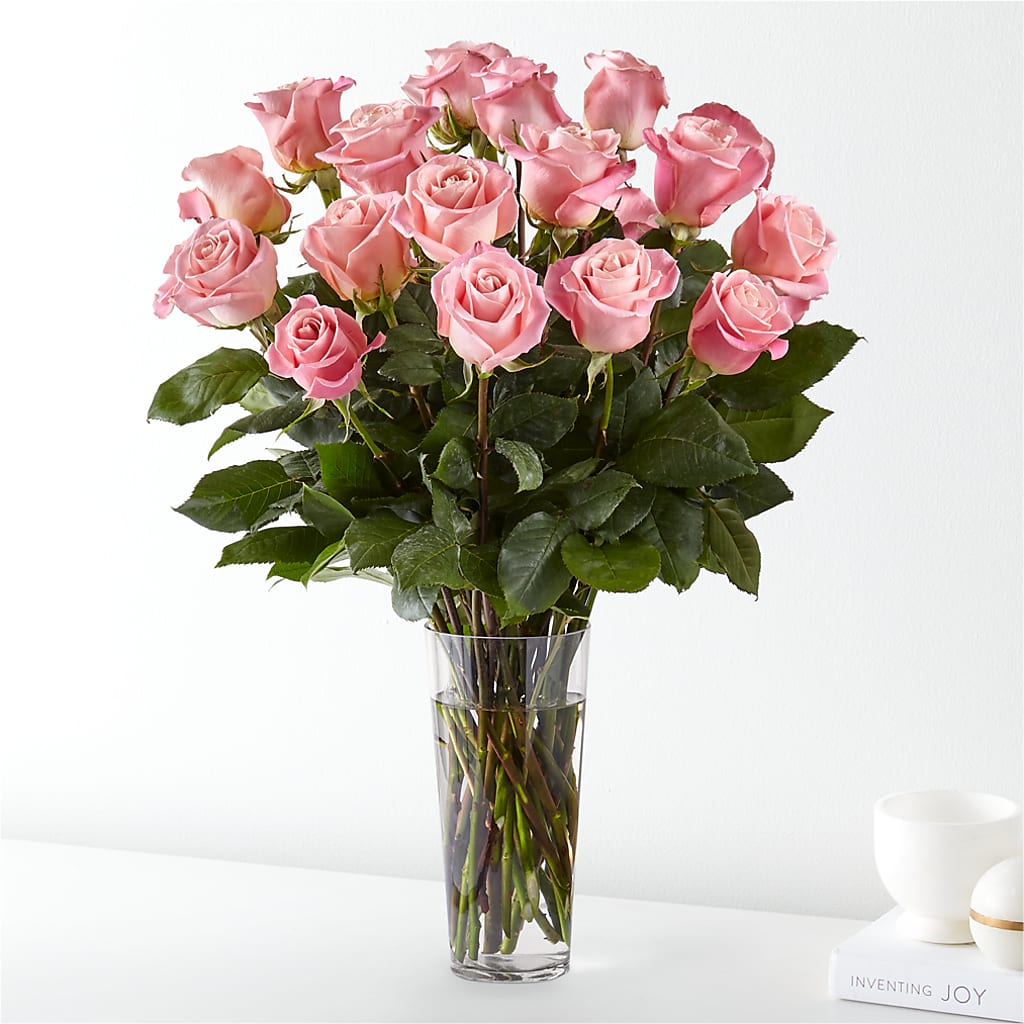 Long Stem Pink Rose Bouquet – North Shore Florist, North Vancouver BC