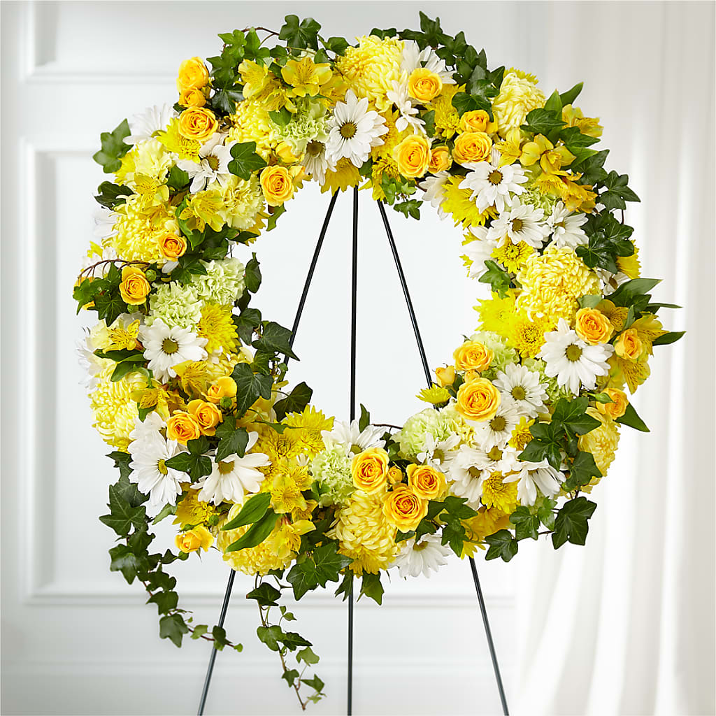 Golden Remembrance Wreath – North Shore Florist, North Vancouver BC