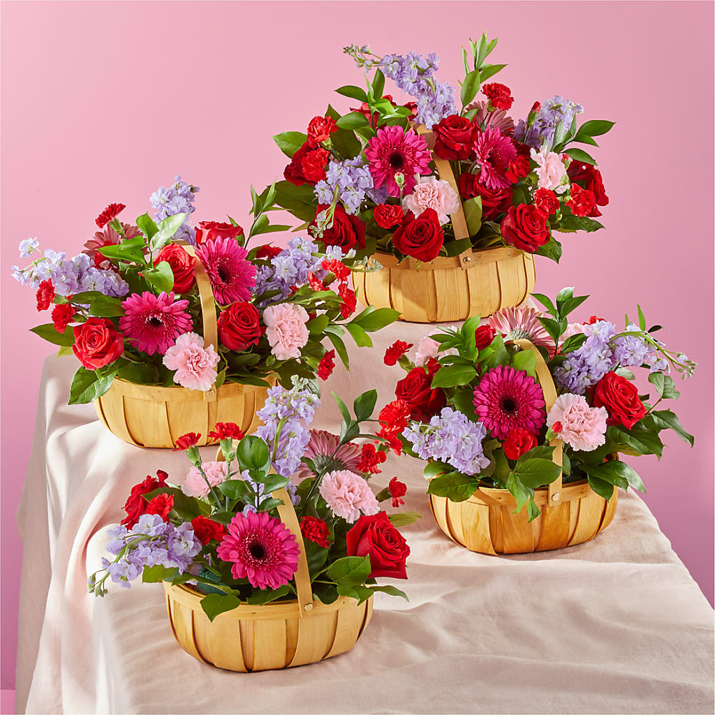 Pink Picnic Basket – North Shore Florist, North Vancouver BC