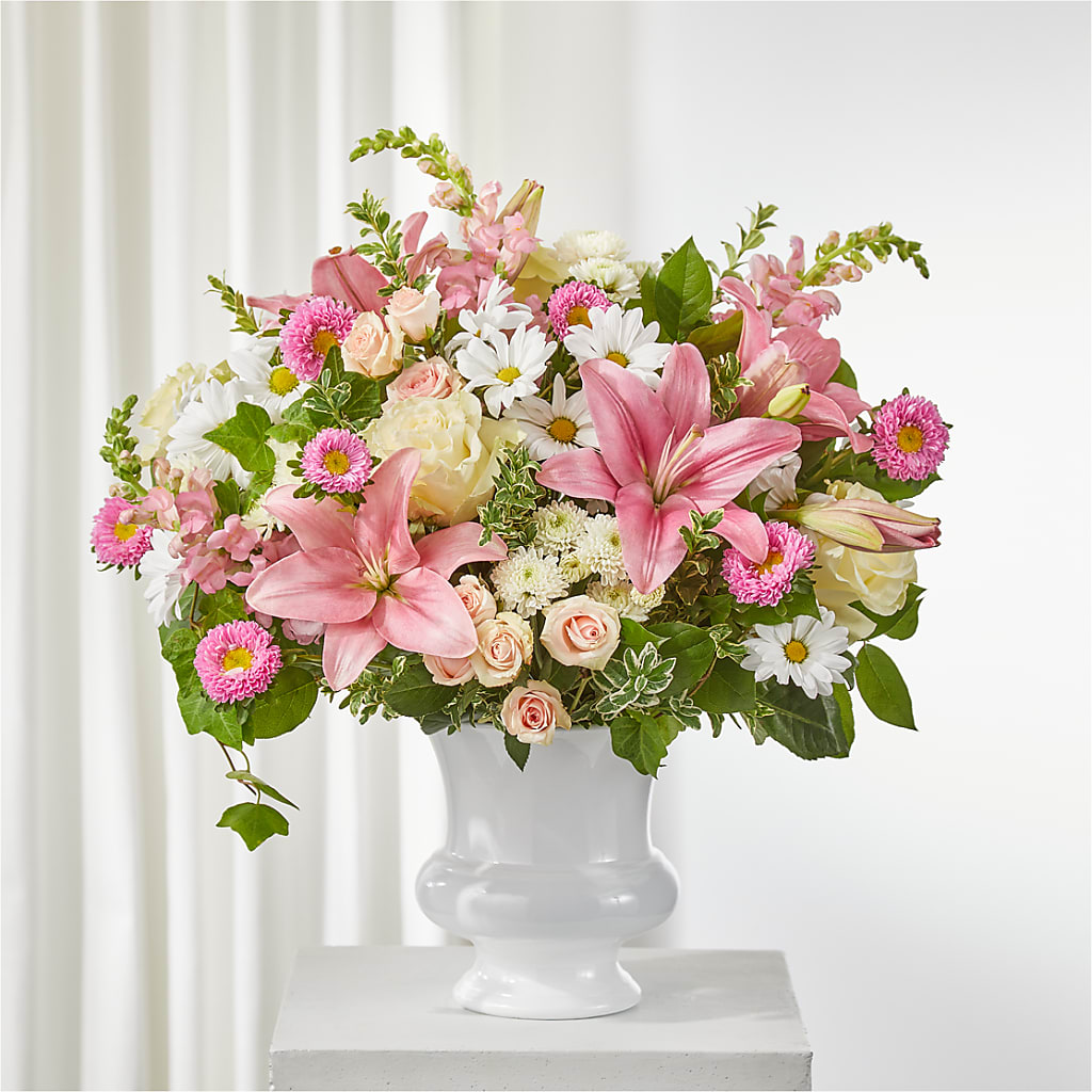 Empathetic Blooms Urn Arrangement – North Shore Florist, North Vancouver BC