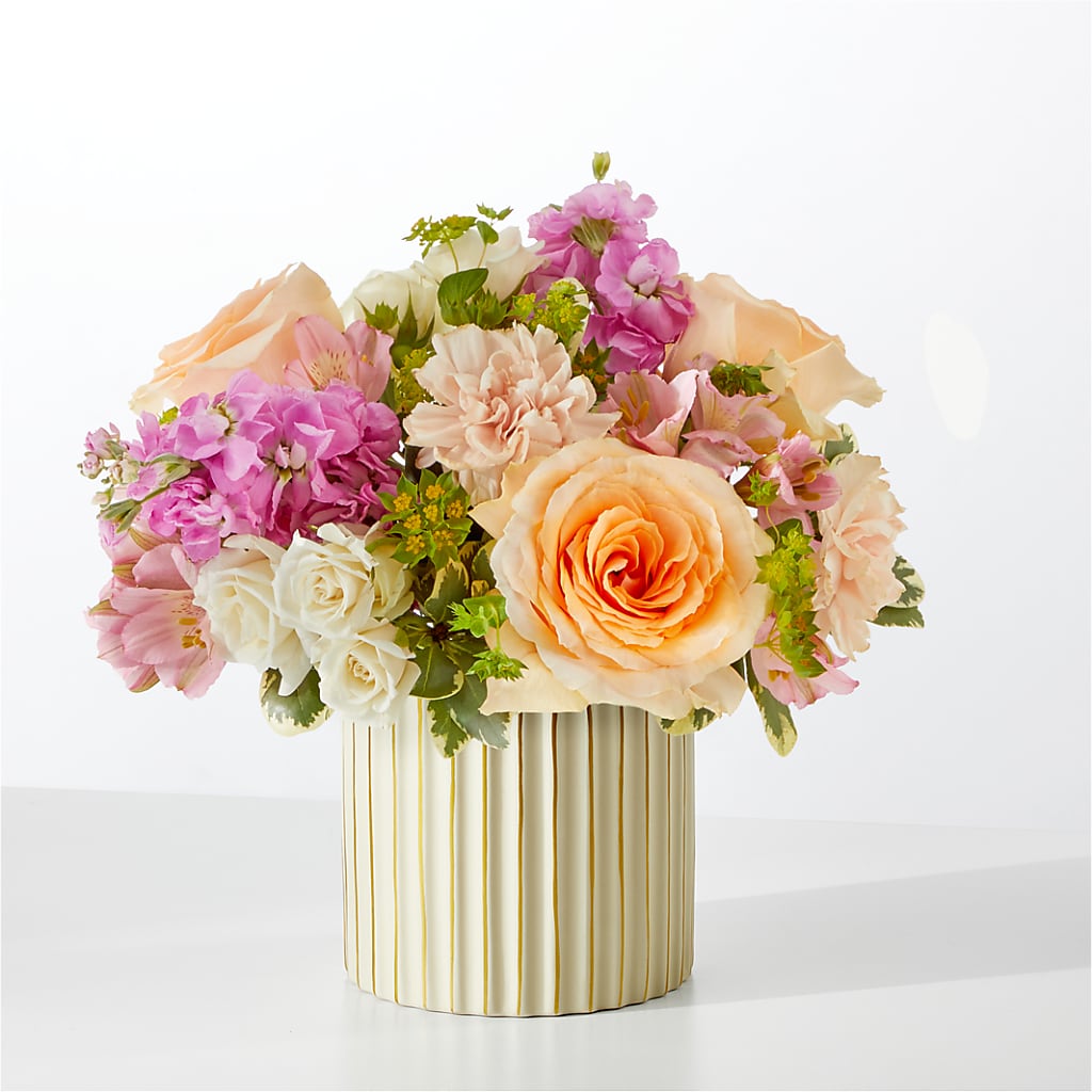 Paradise Bouquet with Ivory Vase – North Shore Florist, North Vancouver BC