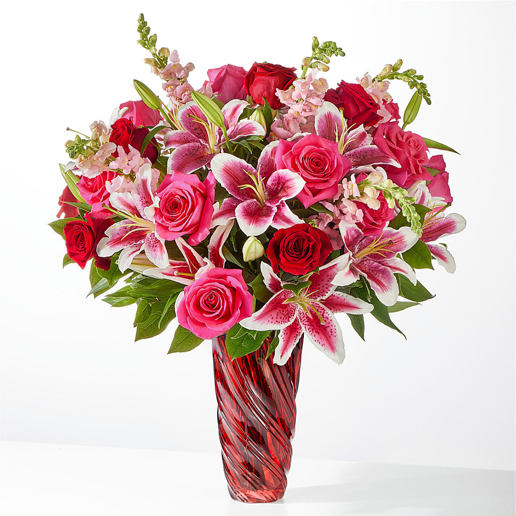 Always You Bouquet with Luxe Swirl Vase – North Shore Florist, North Vancouver BC