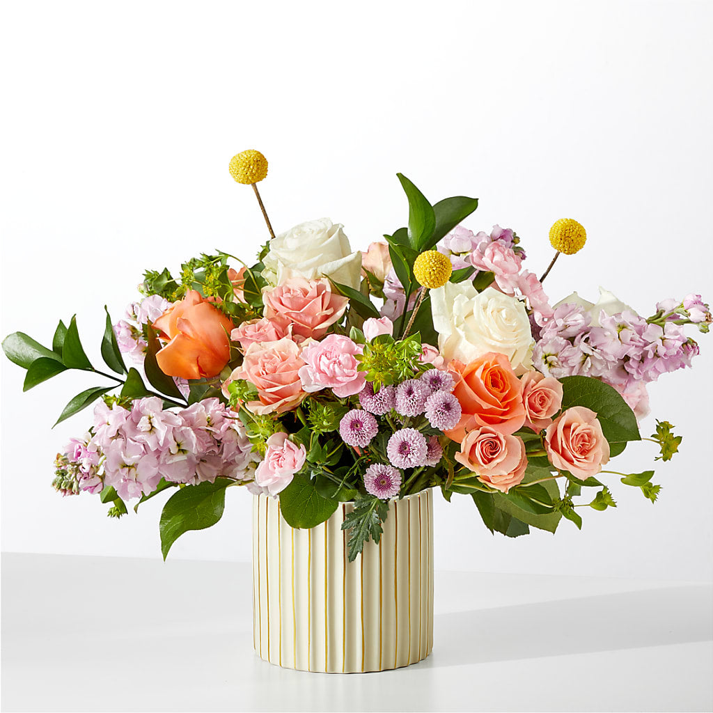 French Market Bouquet with Ivory Vase – North Shore Florist, North Vancouver BC