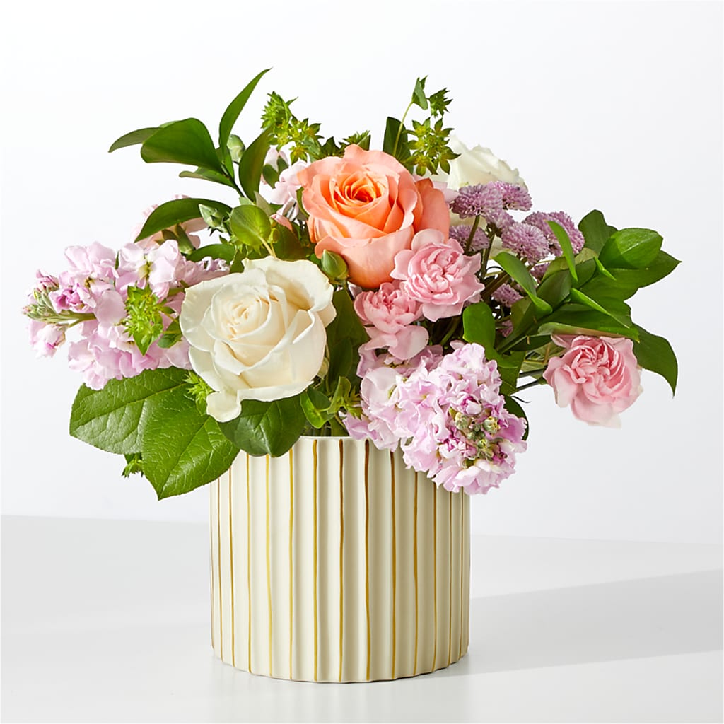 French Market Bouquet with Ivory Vase – North Shore Florist, North Vancouver BC