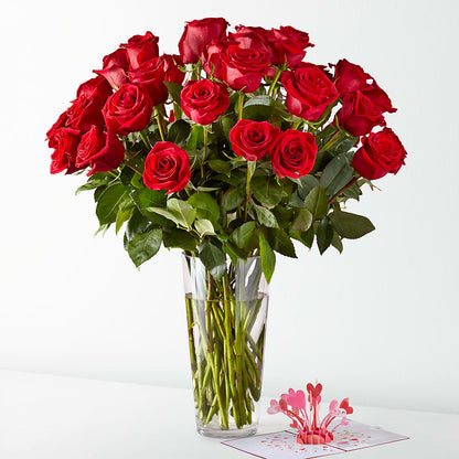 Long Stem Red Rose Bouquet & Lovepop® Pop-Up Card –  North Shore Florist, North Vancouver BC