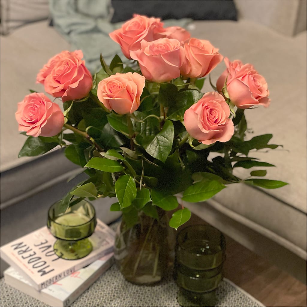 Long Stem Pink Rose Bouquet –  North Shore Florist, North Vancouver BC