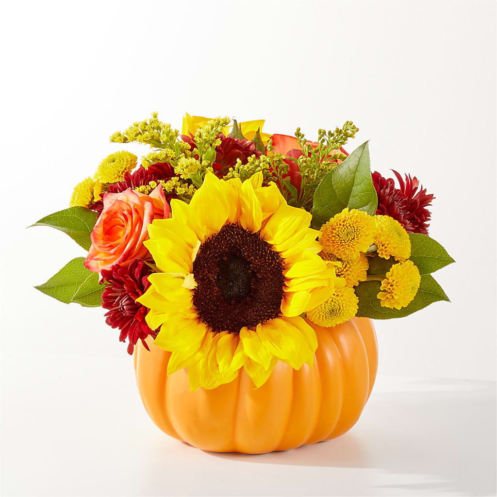 Bouquet de citrouilles à la courge dorée