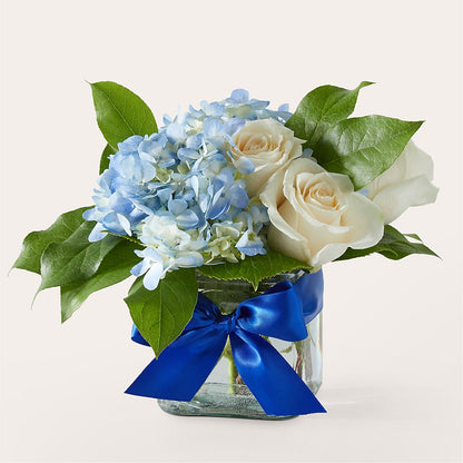 Sky Blue Delight Bouquet –  North Shore Florist, North Vancouver BC