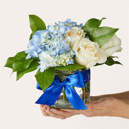Sky Blue Delight Bouquet –  North Shore Florist, North Vancouver BC