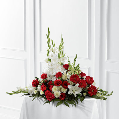 Crimson & White Arrangement –  North Shore Florist, North Vancouver BC
