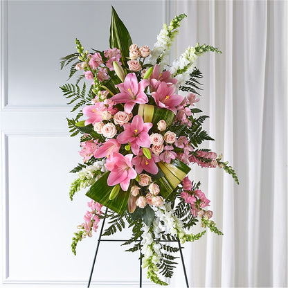 Elegant Embrace Standing Spray –  North Shore Florist, North Vancouver BC