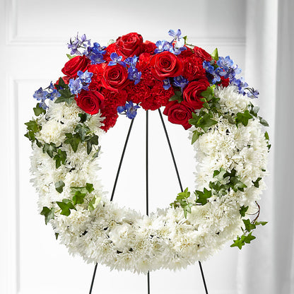 Patriotic Passion Wreath –  North Shore Florist, North Vancouver BC