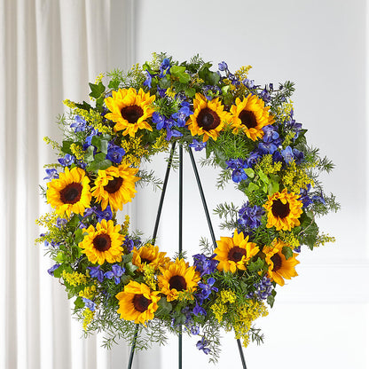 Bright Rays Wreath –  North Shore Florist, North Vancouver BC
