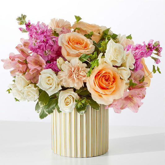Paradise Bouquet with Ivory Vase –  North Shore Florist, North Vancouver BC