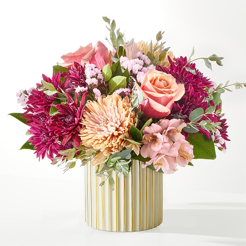 Berry Cobbler Bouquet with Ivory Vase –  North Shore Florist, North Vancouver BC