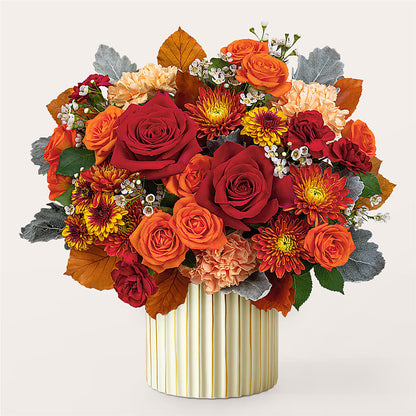 Merlot Bouquet with Ivory Vase –  North Shore Florist, North Vancouver BC