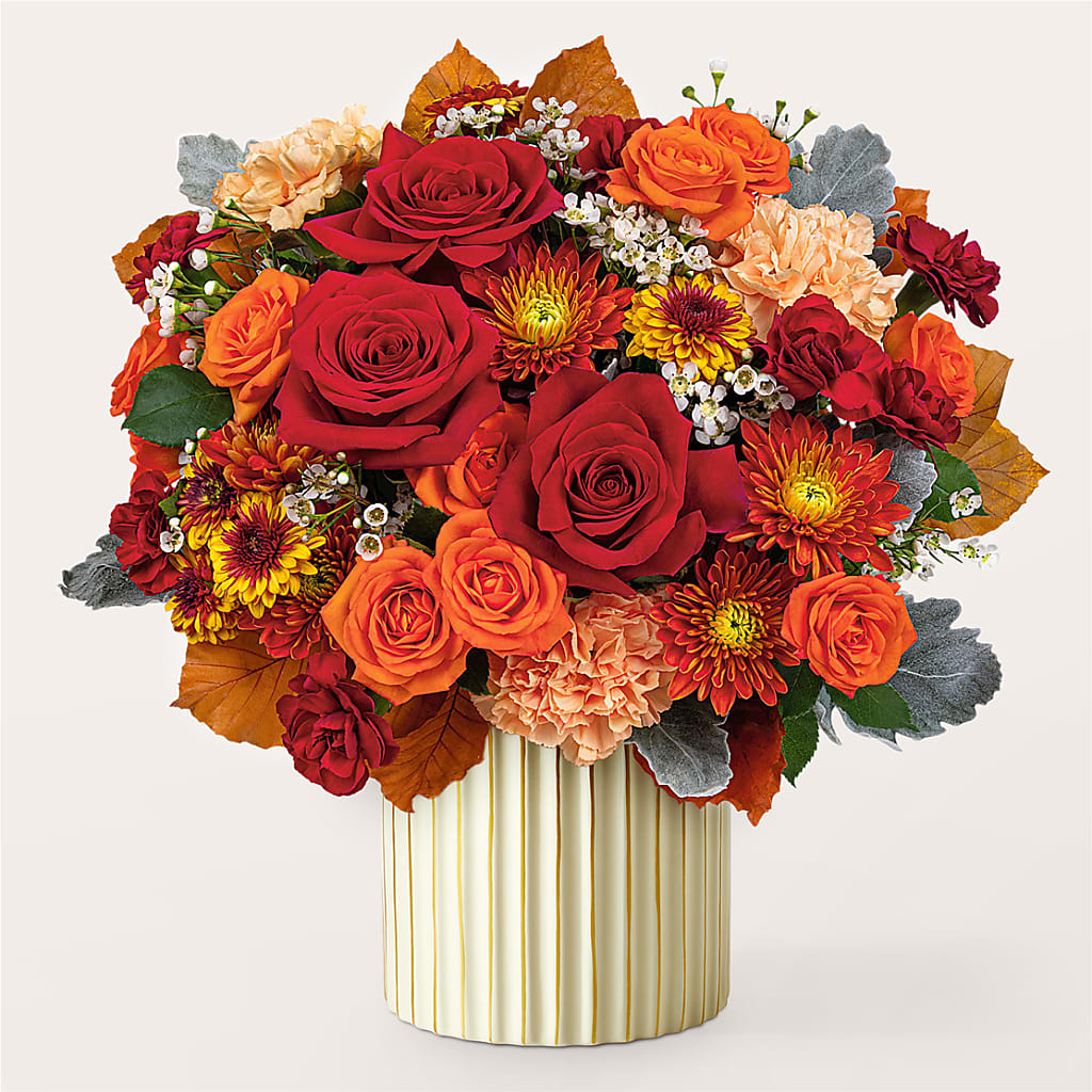 Merlot Bouquet with Ivory Vase –  North Shore Florist, North Vancouver BC