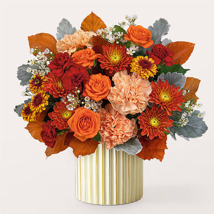 Merlot Bouquet with Ivory Vase –  North Shore Florist, North Vancouver BC