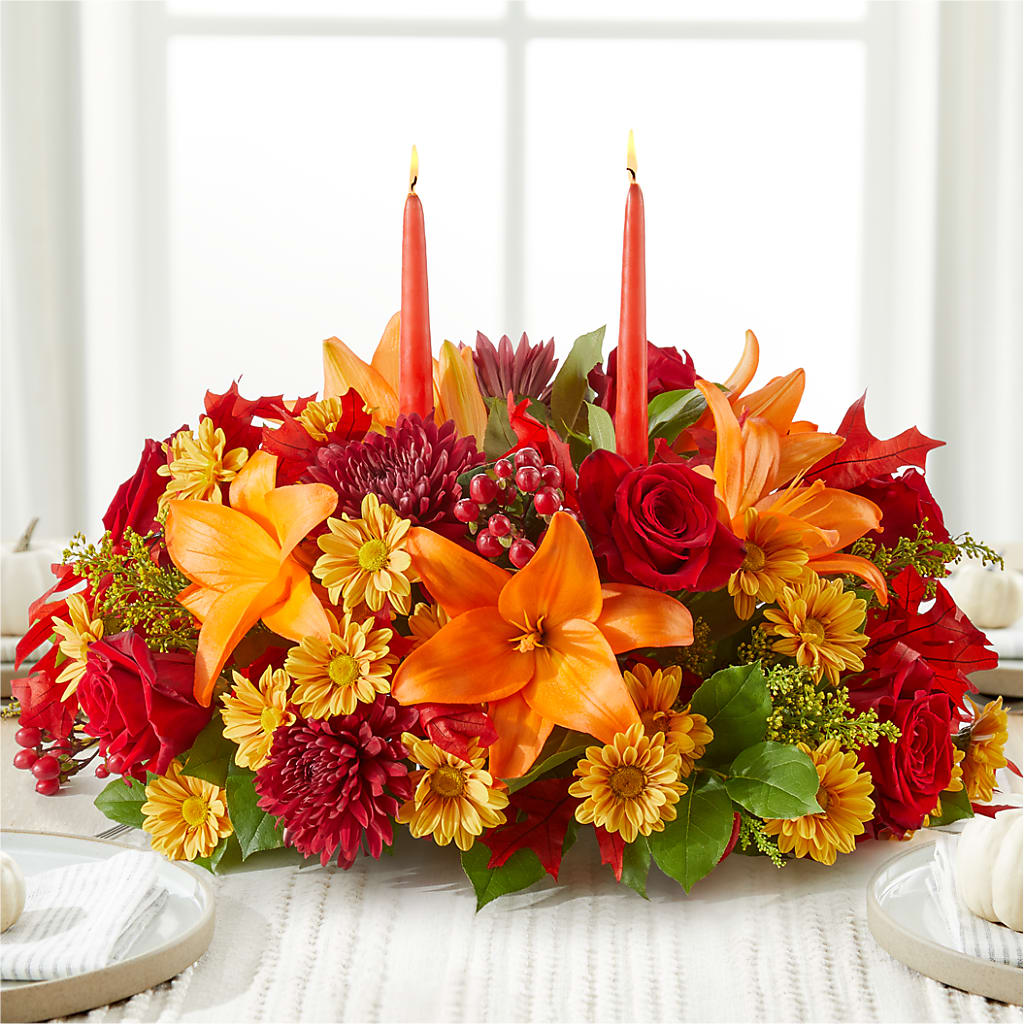 Autumn's Embrace Centerpiece –  North Shore Florist, North Vancouver BC