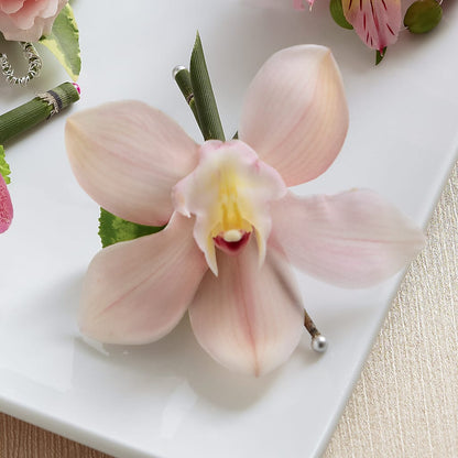 Pink Cymbidium Boutonniere –  North Shore Florist, North Vancouver BC