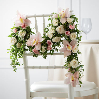 Orchid Rose Chair Décor –  North Shore Florist, North Vancouver BC
