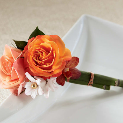 Sunset Dream Boutonniere –  North Shore Florist, North Vancouver BC